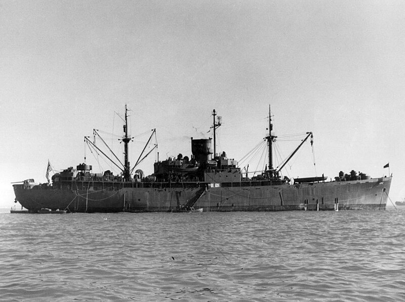 File:USS Cyrene (AGP-13) at anchor, circa 1945.jpg