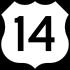 U.S. Route 14 marker