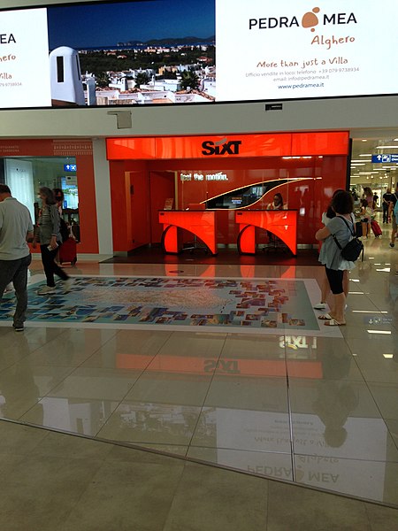 File:Ufficio noleggio auto Sixt aeroporto Alghero.jpg