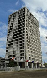 Walter Sillers Building, SW corner, Jackson, MS.jpg