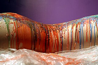 Wax play form of temperature play practiced in a BDSM context