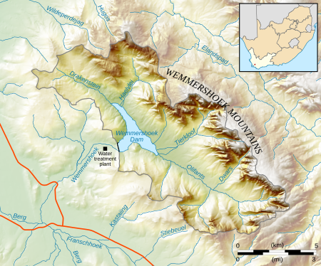 Wemmershoek Dam catchment map