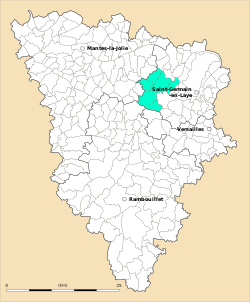 Kanton na mapě departementu Yvelines