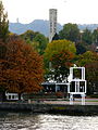 Harbour, community center, and Albis hills and Felsenegg in the background