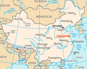 Hangzhou a térképen