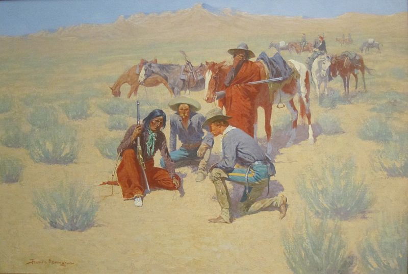 File:'A Map in the Sand' by Frederic Remington, Cincinnati Art Museum.JPG