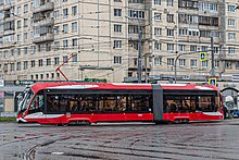 71-923M (Bogatyr-M) in Saint Petersburg Tramvai Bogatyr'-M.jpg