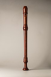 a wooden Baroque voice flute after Peter Bressan