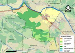 Kleurenkaart met landgebruik.