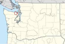 Location of the Jamestown S'Klallam Indian Reservation 1655R Jamestown S'Klallam Reservation Locator Map.svg