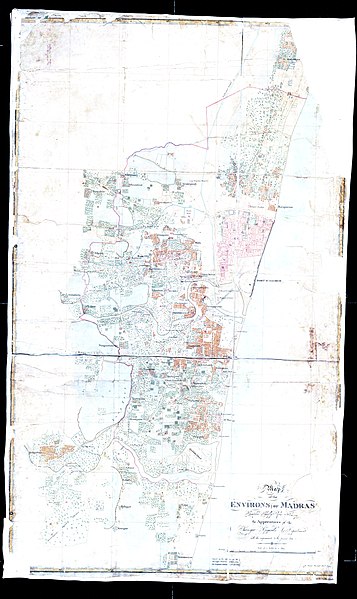 File:1821 - 40 - 17 1834 Environs of Madras from surveys by Apprentices.jpg