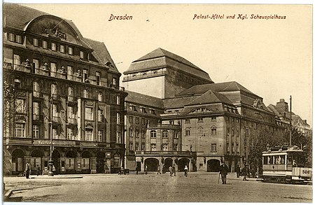 18953 Dresden 1915 Palasthotel und Theater Brück & Sohn Kunstverlag
