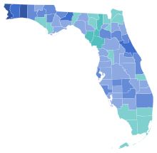 Democratic Primary Runoff by county
Askew
50-60%
60-70%
70-80%
80-90%
Faircloth
50-60%
60-70% 1970 Florida Gubernatorial Democratic Primary Runoff by county.svg