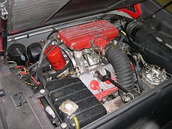 2.9 L Quattrovalvole V8 in a 1984 Ferrari 308 GTB 1984 Ferrari 308 GTB qv engine.jpg
