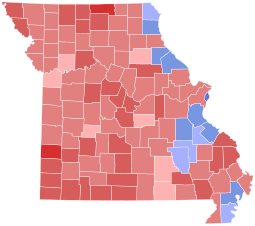 1998 United States Senate election in Missouri results map by county.svg