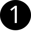 1 number black and white.svg