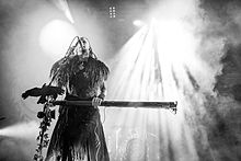 Daphyd "Crow" Sens with Didgeridoo 20140405 Dortmund MPS Concert Party 0349.jpg
