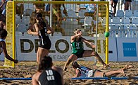 Deutsch: Beachhandball Weltmeisterschaften 2022; Tag 6: 26. Juli 2022 – Frauen, Finale, Spanien-Deutschland 0:2 (14:15, 20:22) English: 2022 Beach handball World Championships; Day 6: 26 July – Women Final – Spain-Germany 0:2 (14:15, 20:22)