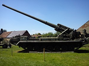 2S7 Pion SPG at Lubuskie Military Museum, Drzonów, Poland.jpg