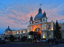 View of the outside facade of the station