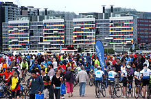 Around the Bay in a Day cycling event. ATB 2006 finish area.jpg