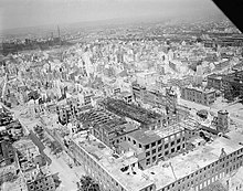 Zerstörungen im Stadtteil Steinbühl, Mai 1945