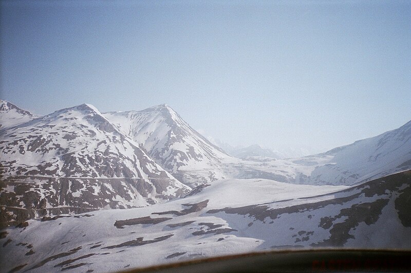 File:Aerail view of Lahaul valley in winter.JPG