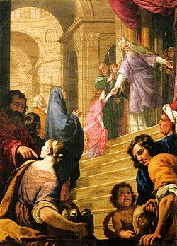 Alfonso Boschi, Presentation of Mary to the Temple, La chiesa dei Santi Michele e Gaetano Alfonso boschi, presentazione di maria al tempio.jpg