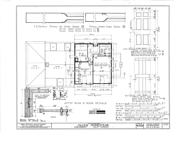 File:Allen Homestead, Broad Street and Sycamore Avenue, Shrewsbury, Monmouth County, NJ HABS NJ,13-SHREW,3- (sheet 4 of 18).png