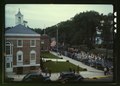 An American town and its way of life, Southington, Conn. The Memorial Day parade moving down the main street. The small number of spectators is accounted for by the fact that the town's war LCCN2017878598.tif
