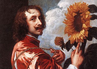 <i>Self-Portrait with a Sunflower</i> Painting by Anthony van Dyck