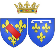 Arms of Bathilde d'Orléans (kjent som hertuginnen av Bourbon) som prinsesse av Condé.png