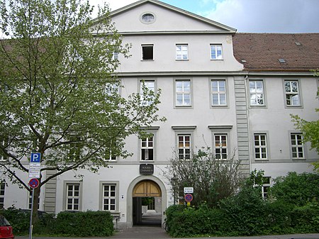 Augsburg Holbein.Gymnasium Altbau.Eingang