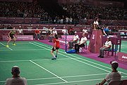 Deutsch: Badminton bei den Olympischen Jugendspielen 2018; Tag 4, 10. Oktober 2018; Viertelfinale Mädchen: Pattarasuda Chaiwan (Thailand) - Vivien Sándorházi (Ungarn) 21-9, 21-8 23′ English: Badminton at the 2018 Summer Youth Olympics at 10 October 2018 – Girls Quarterfinal: Pattarasuda Chaiwan (Thailand) - Vivien Sándorházi (Hungary) 21-9, 21-8 23′