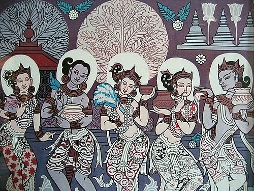 Bagan era painting of Thingyan.jpg