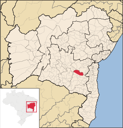 Localização de Manoel Vitorino na Bahia