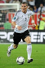 Bastian Schweinsteiger (bei der EM 2012) und Manuel Neuer, Spieler mit den meisten EM-Spielen für Deutschland