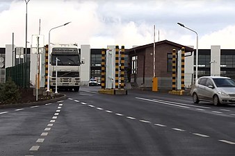 Poste frontière Géorgie-Arménie.