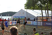 Deutsch: Beachhandball Europameisterschaften 2019 (Beach handball Euro); Tag 4: 5. Juli 2019 – Männer, Viertelfinale, Ungarn-Deutschland 2:1 (23:16, 11:23, 9:6) English: Beach handball Euro; Day 4: 5 July 2019 – Quarter Final Men – Hungary-Germany 2:1 (23:16, 11:23, 9:6)