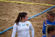 Deutsch: Beachhandball bei den Olympischen Jugendspielen 2018; Tag 6, 12. Oktober 2018; Mädchen, Platzierungsrundenspiel – Russland-Venezuela 2:0 English: Beach handball at the 2018 Summer Youth Olympics at 12 October 2018 – Girl's Consolation Round – Russland-Venezuela 2:0