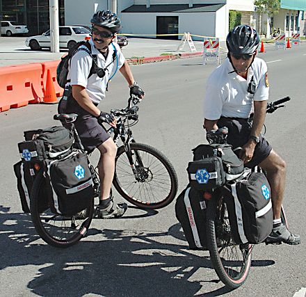 Bicycle paramedics in Los Angeles indicate the changing nature of the job.
