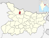 मानचित्र जिसमें शिवहर जिला Sheohar district हाइलाइटेड है