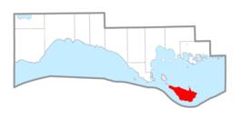 Location within Mackinac County