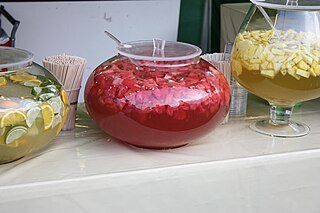 <span class="mw-page-title-main">Punch (drink)</span> Drink containing fruit or fruit juice