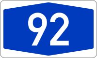 Bundesautobahn 92 number.svg