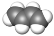 Space-filling model of 1,3-butadiene