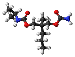 Carisoprodol molekula ball.png