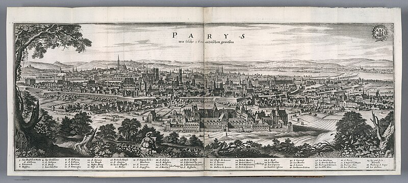 File:Caspar Merian, V. 1. Parys, wie solche 1620 anzusehen gewessen, 1663 - David Rumsey.jpg