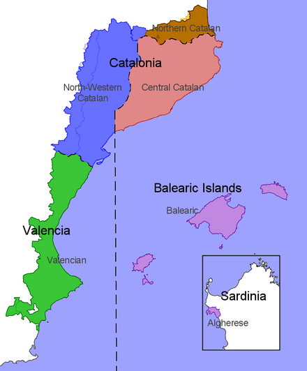 Main dialects of Catalan[91][92][93]