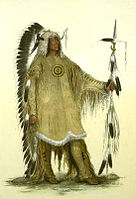 Mandan Chief Ma-to-toh-pe or Four Bears, by George Catlin